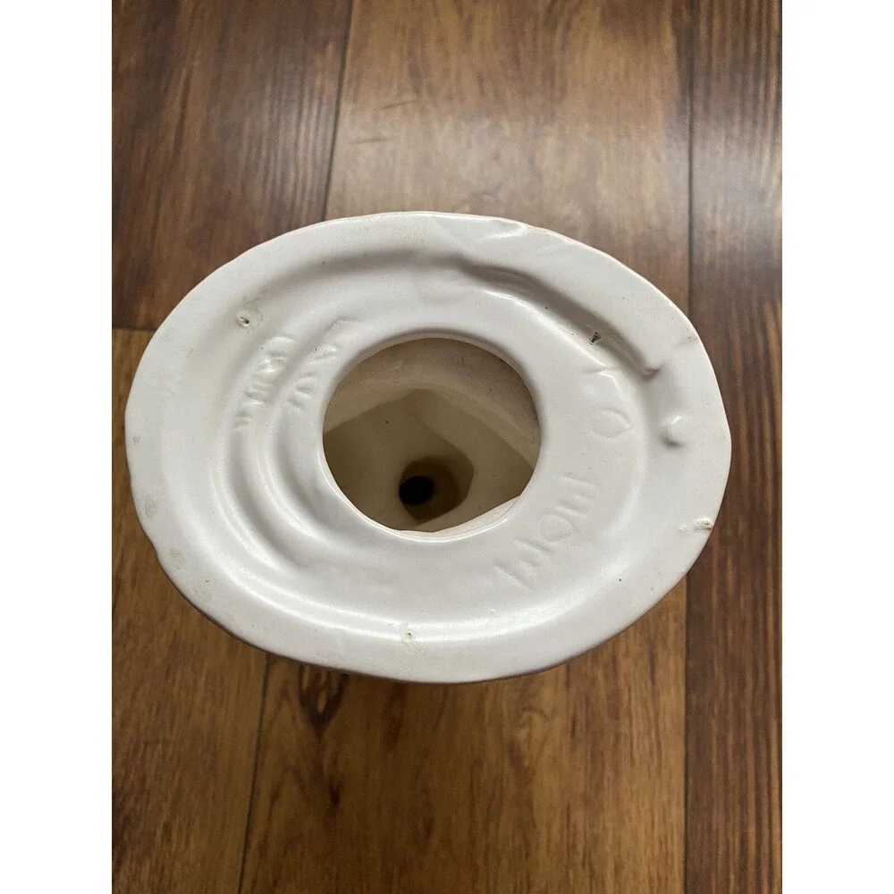 VINTAGE WHITE CHIC CERAMIC CHERUB COMPOTE SOAP DISH SHABBY COTTAGE FARMHOUSE